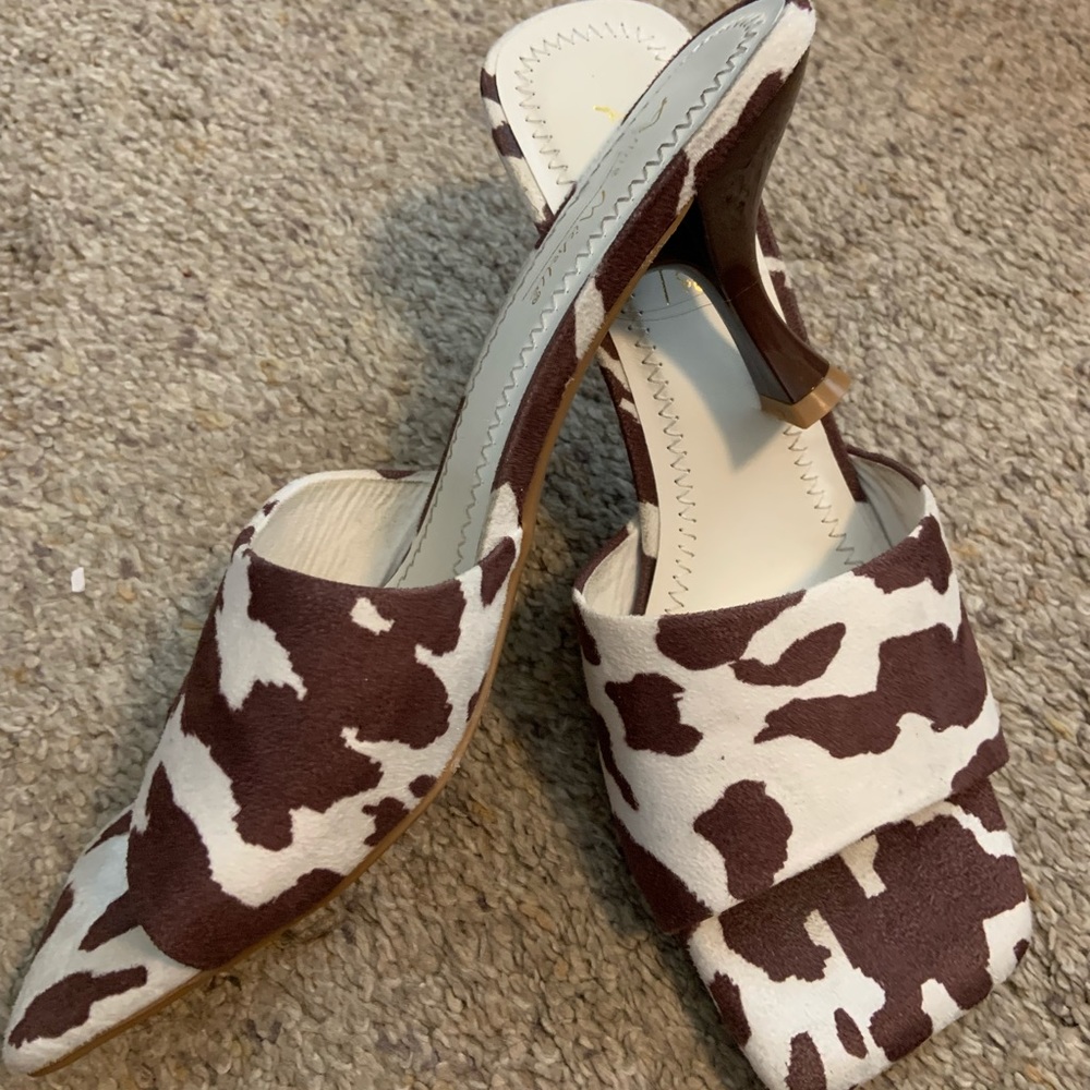 Cowprint Heels